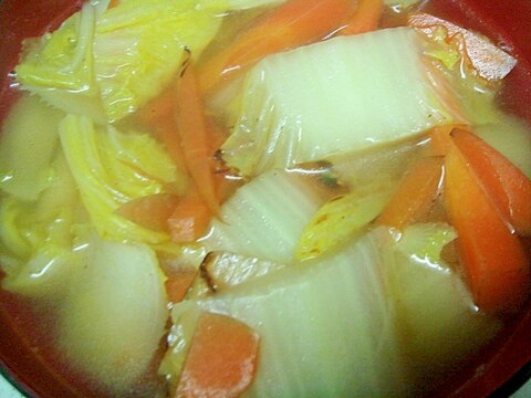 白菜と人参の炒めスープ